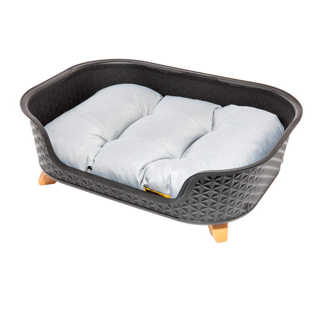 Grey dog basket sales